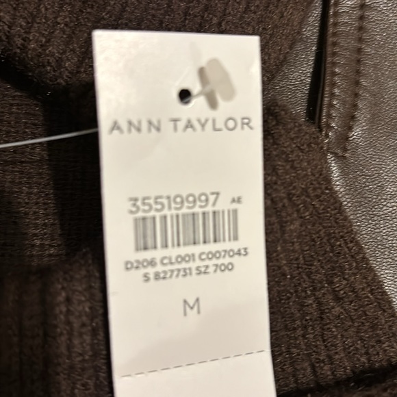 NWT Faux Leather Moto Sweater Jacket - Picture 7 of 7